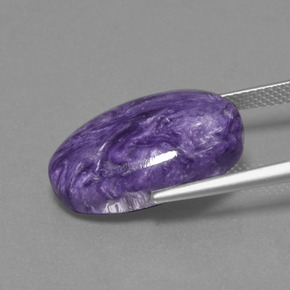 Charoite Viola naturale da 12.95 ct, Taglio ovale, Opaco