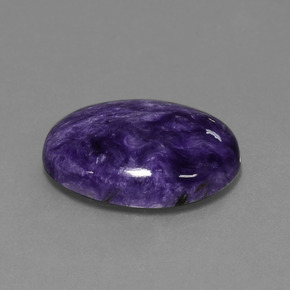 Caroite naturale viola da 15,00 ct, taglio ovale, opaco