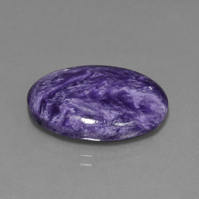 Caroite naturale viola da 15,36 ct, taglio ovale, opaco