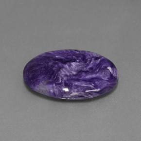 Caroite viola naturale da 11,44 ct, taglio ovale, opaco