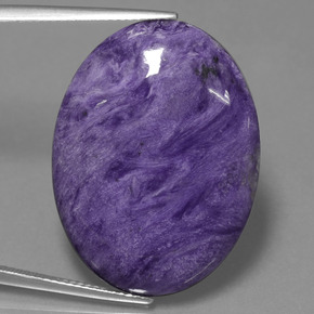 Charoite Viola scuro naturale da 26.08 ct, Taglio ovale, Opaco