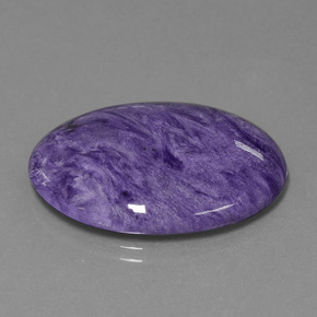 Charoite Viola scuro naturale da 26.08 ct, Taglio ovale, Opaco