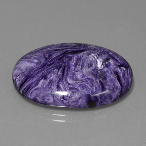 Charoite Viola naturale da 31.24 ct, Taglio ovale, Opaco