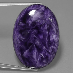 Charoite Viola naturale da 29.31 ct, Taglio ovale, Opaco