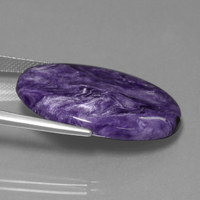 Charoite Viola naturale da 21.79 ct, Taglio ovale, Opaco