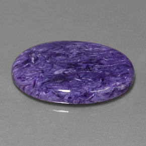 Caroite naturale viola da 27,82 ct, taglio ovale, opaco