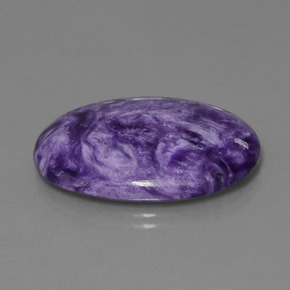 Caroite viola naturale da 26,68 ct, taglio ovale, opaco