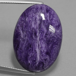Caroite naturale viola da 22,07 ct, taglio ovale, opaco