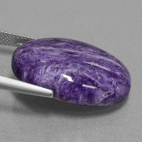 Caroite naturale viola da 22,07 ct, taglio ovale, opaco