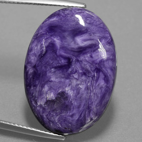 Caroite viola naturale da 19,58 ct, taglio ovale, opaco