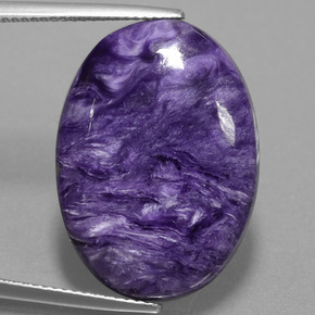 Caroite naturale viola da 19,61 ct, taglio ovale, opaco
