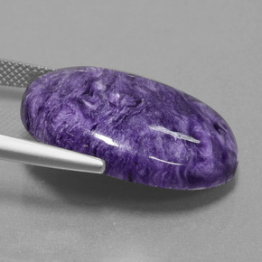 Caroite naturale viola da 19,61 ct, taglio ovale, opaco