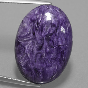 Caroite naturale viola da 22,22 ct, taglio ovale, opaco