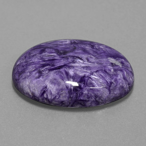 Caroite naturale viola da 22,22 ct, taglio ovale, opaco