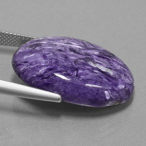 Caroite naturale viola da 22,22 ct, taglio ovale, opaco
