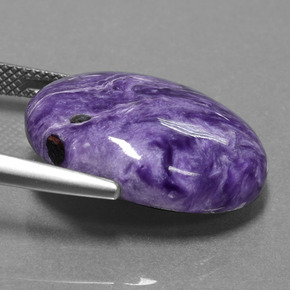 Charoite Viola naturale da 16.32 ct, Taglio ovale, Opaco