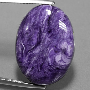 Charoite Viola naturale da 15.67 ct, Taglio ovale, Opaco