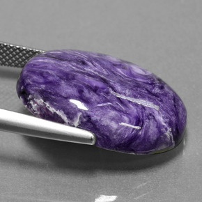 Charoite Viola naturale da 15.67 ct, Taglio ovale, Opaco
