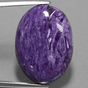 Caroite naturale viola da 15,38 ct, taglio ovale, opaco