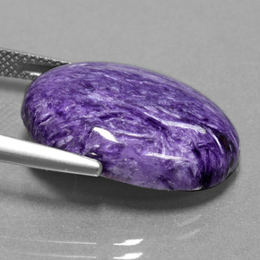 Caroite naturale viola da 15,38 ct, taglio ovale, opaco