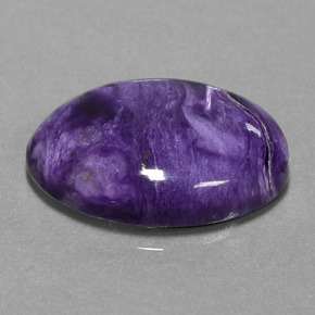 Caroite viola naturale da 15,04 ct, taglio ovale, opaco