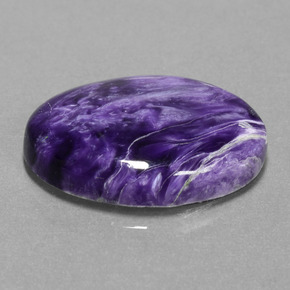 Caroite naturale viola da 13,36 ct, taglio ovale, opaco