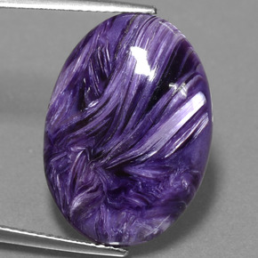 Caroite naturale viola da 11,10 ct, taglio ovale, opaco