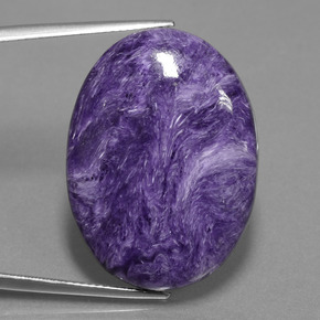 Caroite naturale viola da 33,16 ct, taglio ovale, opaco