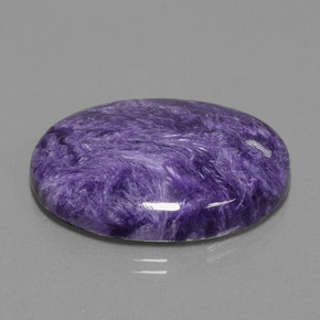 Caroite naturale viola da 33,16 ct, taglio ovale, opaco
