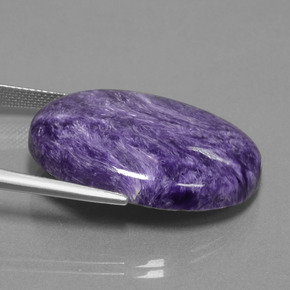 Caroite naturale viola da 33,16 ct, taglio ovale, opaco