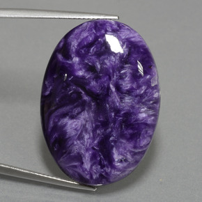 Caroite naturale viola da 29,03 ct, taglio ovale, opaco