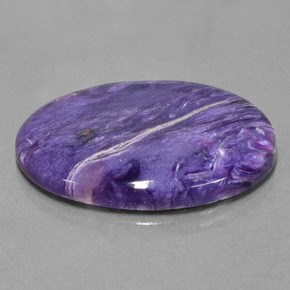 Charoite Viola naturale da 24.64 ct, Taglio ovale, Opaco