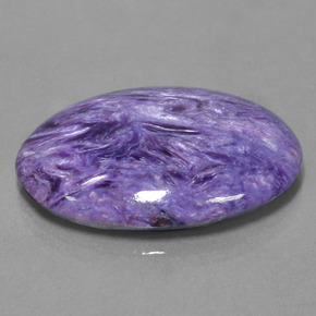 Caroite naturale viola da 31,73 ct, taglio ovale, opaco
