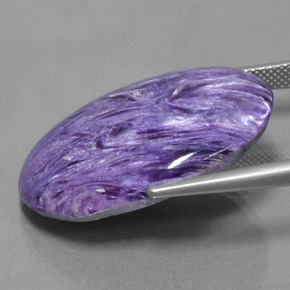 Caroite naturale viola da 31,73 ct, taglio ovale, opaco