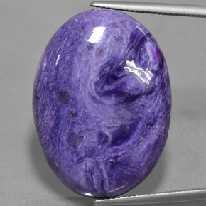 Charoite Viola naturale da 37.92 ct, Taglio ovale, Opaco