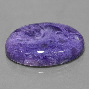 Charoite Viola naturale da 37.92 ct, Taglio ovale, Opaco