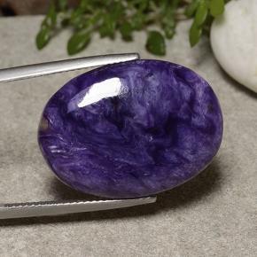Charoite Viola naturale da 18.80 ct, Taglio ovale, Opaco