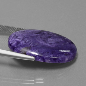 Charoite Viola naturale da 25.19 ct, Taglio ovale, Opaco