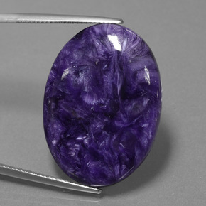 Caroite naturale viola da 29,06 ct, taglio ovale, opaco