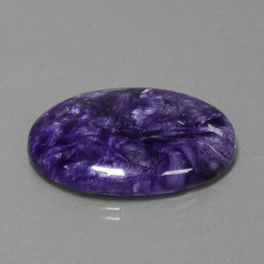 Caroite naturale viola da 29,06 ct, taglio ovale, opaco