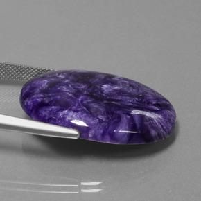 Caroite naturale viola da 29,06 ct, taglio ovale, opaco