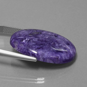 Charoite Viola naturale da 29.96 ct, Taglio ovale, Opaco