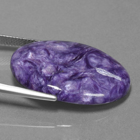 Charoite Viola naturale da 28.06 ct, Taglio ovale, Opaco