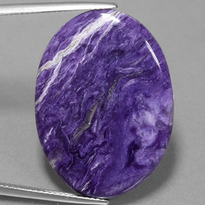 Caroite naturale viola da 23,27 ct, taglio ovale, opaco