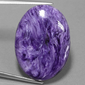 Caroite naturale viola da 30,97 ct, taglio ovale, opaco