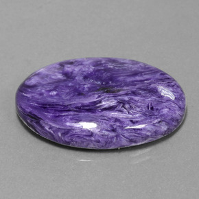 Caroite naturale viola da 30,97 ct, taglio ovale, opaco