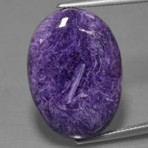 Charoite Viola naturale da 22.70 ct, Taglio ovale, Opaco
