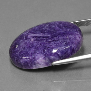 Charoite Viola naturale da 22.70 ct, Taglio ovale, Opaco