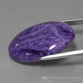 Caroite naturale viola da 16,68 ct, taglio ovale, opaco
