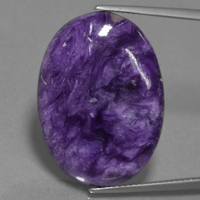 Caroite naturale viola da 18,97 ct, taglio ovale, opaco